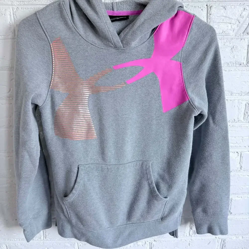 Under‎ Armour Girls Big Logo Gray Hoodie